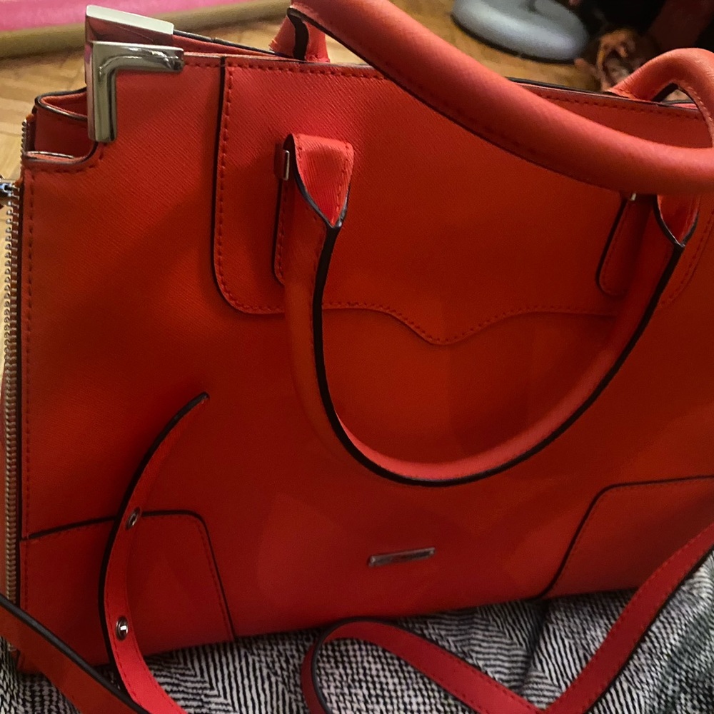 Real Rebecca minkoff orange designer crossbody bag
